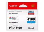 Canon PFI-4100 C - 80 ml - cyan - original - boîte de suspension - réservoir d'encre - pour imagePROGRAF PRO-1100