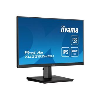iiyama ProLite XU2292HSU-B6 - Écran LED - 22" (21.5" visualisable) - 1920 x 1080 Full HD (1080p) @ 100 Hz - IPS - 250 cd/m² - 1000:1 - 0.4 ms - HDMI, DisplayPort - haut-parleurs - noir mat