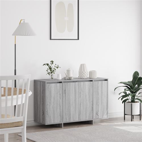 Non Communiqué Gris Buffet Sonoma En Bois D Ingénierie 120 X 41 X 75 Cm
