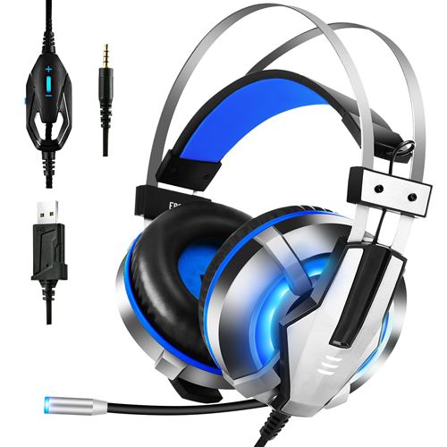 Casque filaire EKSA E800 Bleu