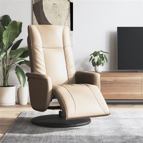 Non Communiqué Marron Vidaxl Fauteuil Réglable Avec Repose-Pieds Similicuir Cappuccinokleur