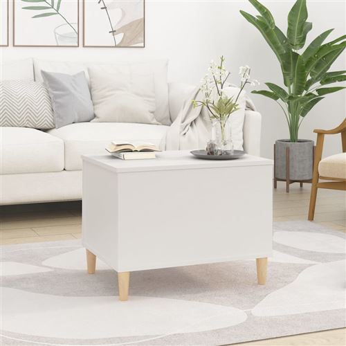 Vidaxl Blanc Table Basse 60X44,5X45 Cm Bois D'ingénierie - Image 2