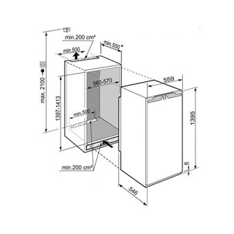 Réfrigérateur 1 porte 207L Froid Brassé LIEBHERR 55.9cm D, IRBD4551-20