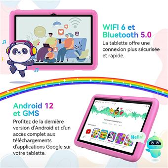 26€ sur Tablette pour Enfants Blackview Tab 8 Kids Android 12 10.1 pouces  HD+ Wifi Éducatifs Tablette 7Go+128Go/SD 1To 8MP+5MP 6580mAh - Rose -  Tablette tactile - Achat & prix