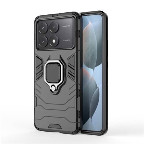 Coque pour Xiaomi Redmi K70E 5G / Poco X6 Pro 5G - housse etui rigide anti choc + film ecran - NOIR - htdmobiles