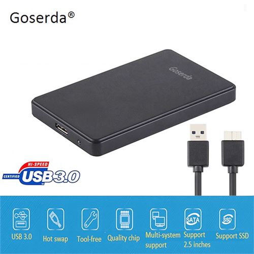 0€01 sur W25Q730M 2.5 '' USB3.0 SATA Boîtier de Disque Dur Mobile Boîtier  HDD Support de vis Gratuit 2To (Noir) - Disques durs externes - Achat &  prix