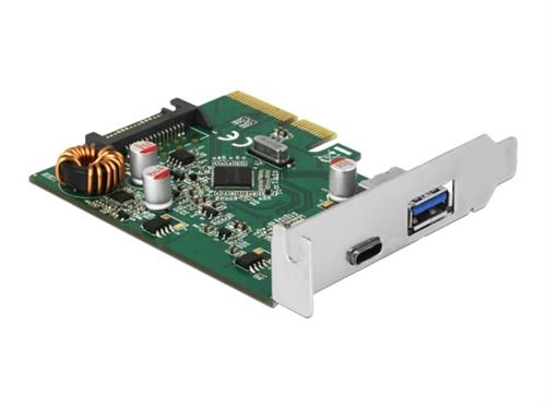 Non Communiqué Delock - Adaptateur Usb - Pcie 3.0 X4 Profil Bas - Usb-C 3.1 Gen 2 X 1 + Usb 3.1 Gen 2 X 1