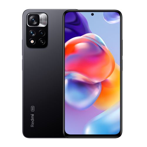 Xiaomi Redmi Note 11 Pro+ 5G - 5G smartphone - double SIM - RAM 8 Go / Mémoire interne 256 Go - microSD slot - écran OEL - 6.67" - 2400 x 1080 pixels (120 Hz) - 3 x caméras arrière 108 MP, 8 MP, 2 MP - front camera 16 MP - gris graphite
