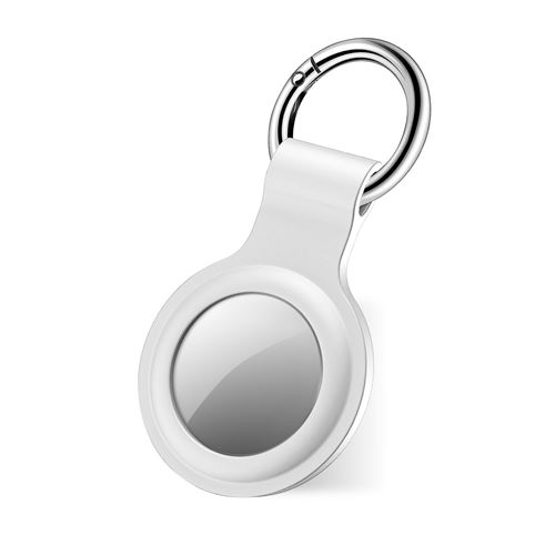 Étui AirTag avec porte-clés Blanc