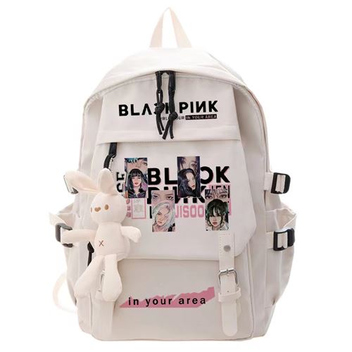 Sac à Dos Blackpink pour Filles (SD1868) 32*13*45 cm Blanc