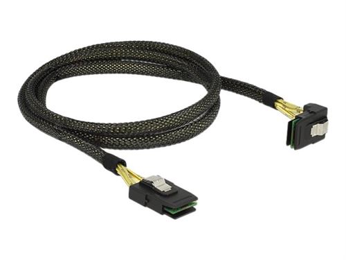 Delock - Câble interne SAS - SAS 6Gbit/s - Mini SAS (SFF-8087) (M) pour Mini SAS (SFF-8087) (M) - 1 m - connecteur à 90°