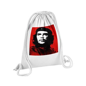 Fabulous Sac de Gym en Coton Blanc Che Guevara Cuba