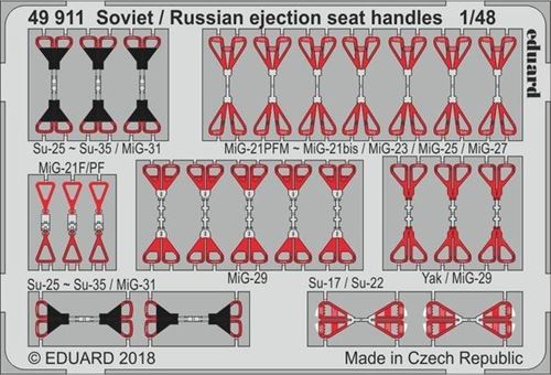 Soviet/russian Ejection Seat Handles - 1:48e - Eduard Accessories