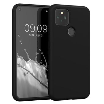 Coque pour Google Pixel 5 - housse etui silicone gel fine + verre trempe - NOIR - htdmobiles - 1