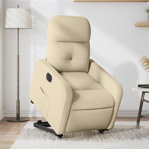 Vidaxl Fauteuil Relax - Crème Tissu - Image 2