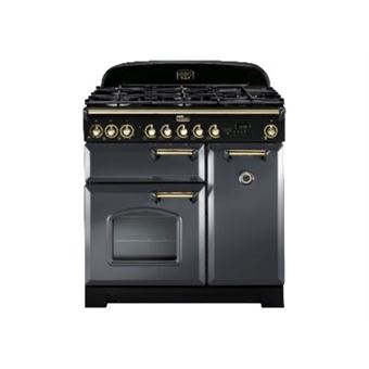 Falcon Classic Deluxe Collection TERRE 90 - Cuisinière (four à deux étages) - pose libre - largeur : 90 cm - profondeur : 67 cm - hauteur : 93 cm - avec système auto-nettoyant - Roche bleue
