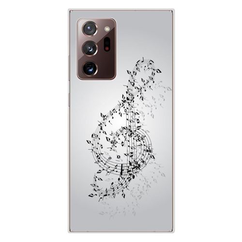 Coque en silicone imprimée compatible Samsung Galaxy Note 20 Ultra Valse des notes