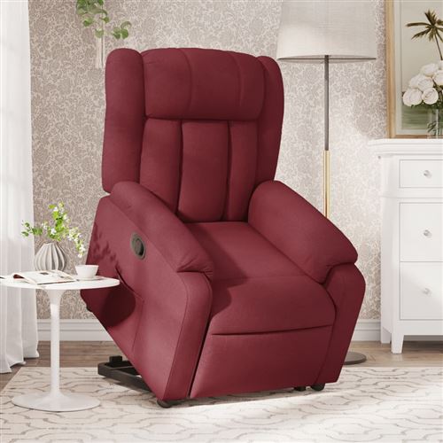Non Communiqué Rouge Vidaxl Fauteuil De Relaxation Inclinable Tissu Bordeaux