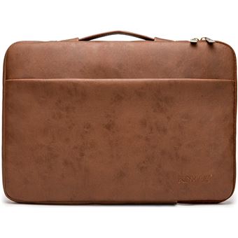 NAT - Housse MacBook Pro 13 / Air 13 en cuir patiné - Chocolat