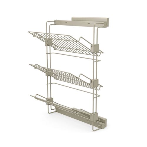 Emuca Gris Porte-Chaussures Latéral Coulissant Pour Placards Et Dressing Hack, Droite - Image 4