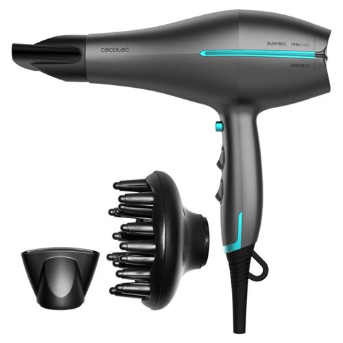 Sèche-cheveux Cecotec Bamba Ionicare 5300 Maxi Aura Black Gris foncé 2200 W Fil 28m