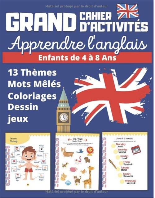Cahier d'activités Générique Apprendre l'anglais - Enfants 4 à 8 ans