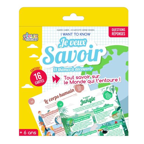 Non Communiqué Multicolore Jeu Des Pourquoi "16 Cartes" 16Cm