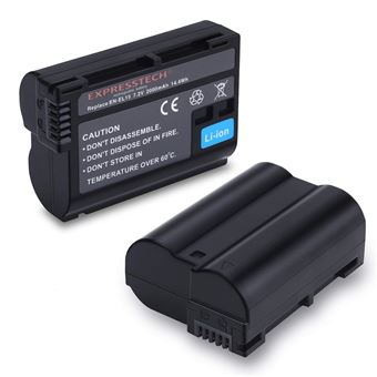 Batteria Ricaricabile DSTE EN-EL15 – 2550mAh, Compatibile Nikon D750, D7200, D7100, D800E E Battery Grip