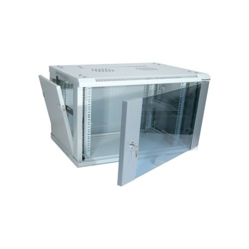 DEXLAN Coffret mural fixe 19 6U profondeur 450 mm en kit (gris)