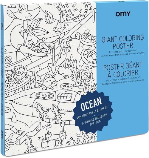 Omy - Poster à colorier 100 x 70 cm Océan