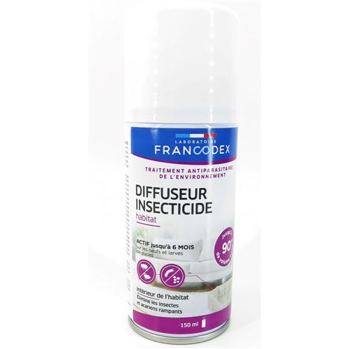 Diffuseur insecticide habitat. 150 ml. (40m²)traitement antiparasitaire de l'environnement. - Francodex - FR-172350