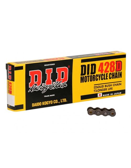 Chaîne de transmission D.I.D 428 D noir/noir 130 maillons
