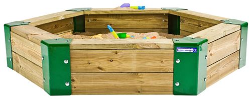 Hörby Bruk bac à sable 150 x 110 x 28 cm brun/vert