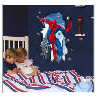 Maxi Geant Sticker Mural Spiderman 70x100 Cm Autocollants Muraux
