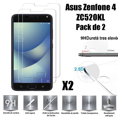 Asus Zenfone 4 Max ZC520KL Vitre protection d'ecran en verre trempé incassable Advansia Tempered Glass (Lot de 2) - Advansia