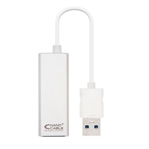 Nanocable Argent - Adaptateur Réseau - Usb-A - Ethernet X 1 - Image 1