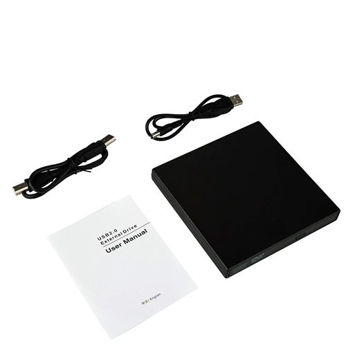 VSHOP ® Graveur CD Lecteur CD/DVD Externe USB 2.0 DVD-R & CD-RW Compatible avec Windows 2000/XP/ME/7/8/Vista,Toutes les Versions de Apple Mac OS