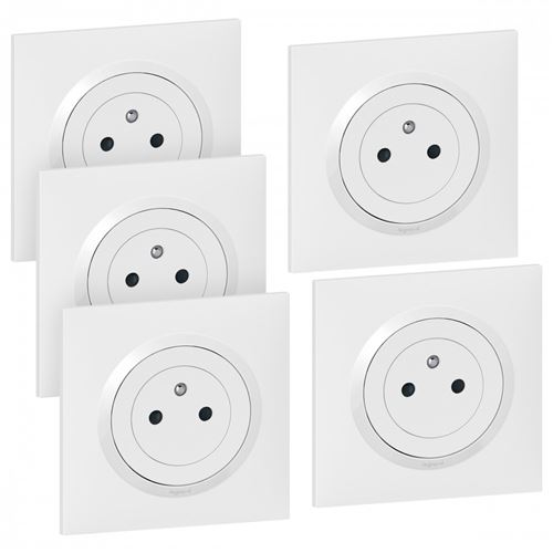Legrand Blanc Lot De 5 Prises Avec Terre Complet Dooxie, - Image 1