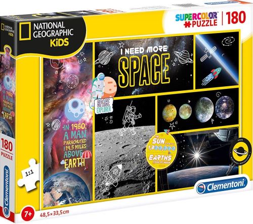 Puzzle 180 pieces les planetes et l espace - puzzle enfant - collection national geographic