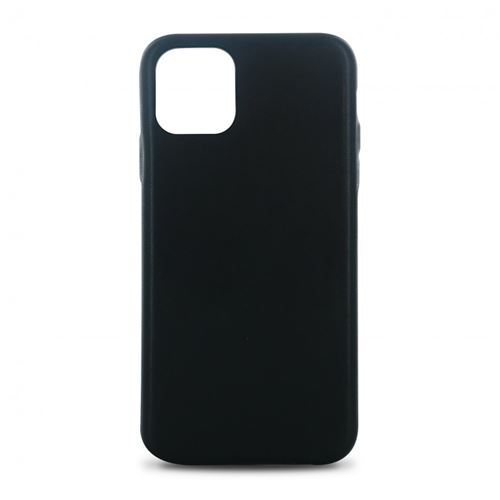 Coque rigide cuir PU pour iPhone 11 - noire - 686938 MOOOV®