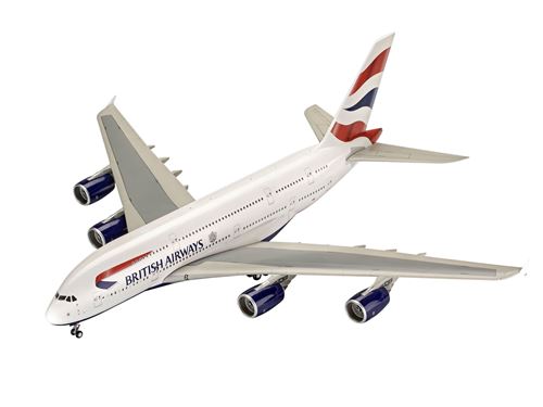 Revell kit modèle A380-800 British Airways 1:144 blanc 163 pièces