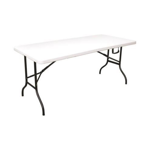 Table Pliante Camping Buffet Fiesta Blanche. Longueur 180 cm - Largeur 76 cm - Hauteur 74 cm