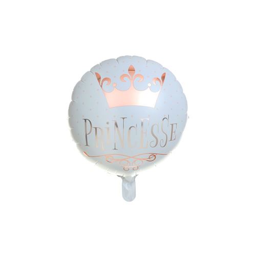 ballon aluminium couronne princesse ø45cm or rose - Coloris : Rose000724000000020