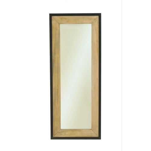 Miroir rectangulaire bois et métal