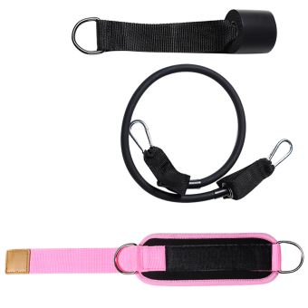 Paire Sangles élastiques Double Anneau Pour Yoga/Pilates - Entraînement Cheville, Résistance - Polyester/nylon, 21 Cm
