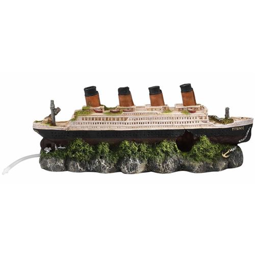 Meilleurs prix pour Aqua d'ella Épave du Titanic avec pierre 39 x 11 x 17 cm 234/237601