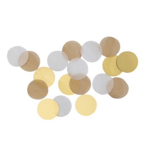 Amscan confettis 15 grammes papier d'aluminium/papier or/blanc
