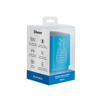 Enceinte lumineuse sans fil Bluetooth BigBen Connected BT19 Ananas Turquoise