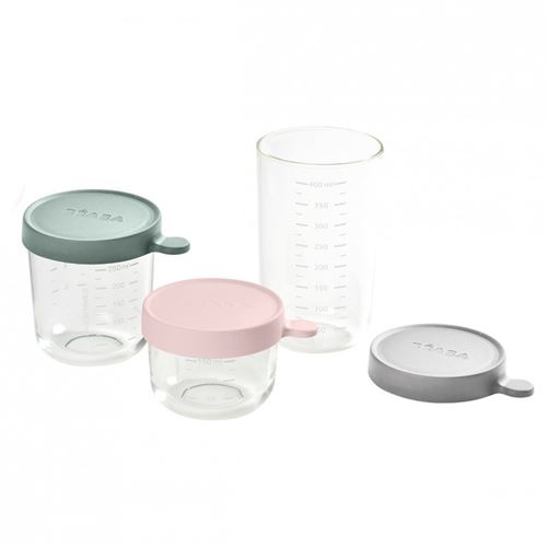 Beaba - Coffret 3 portions verre 150ml - 250 ml - 400 ml