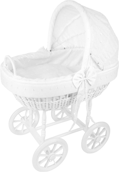 Small Foot landau de poupée avec auvent filles en bois 75 cm blanc